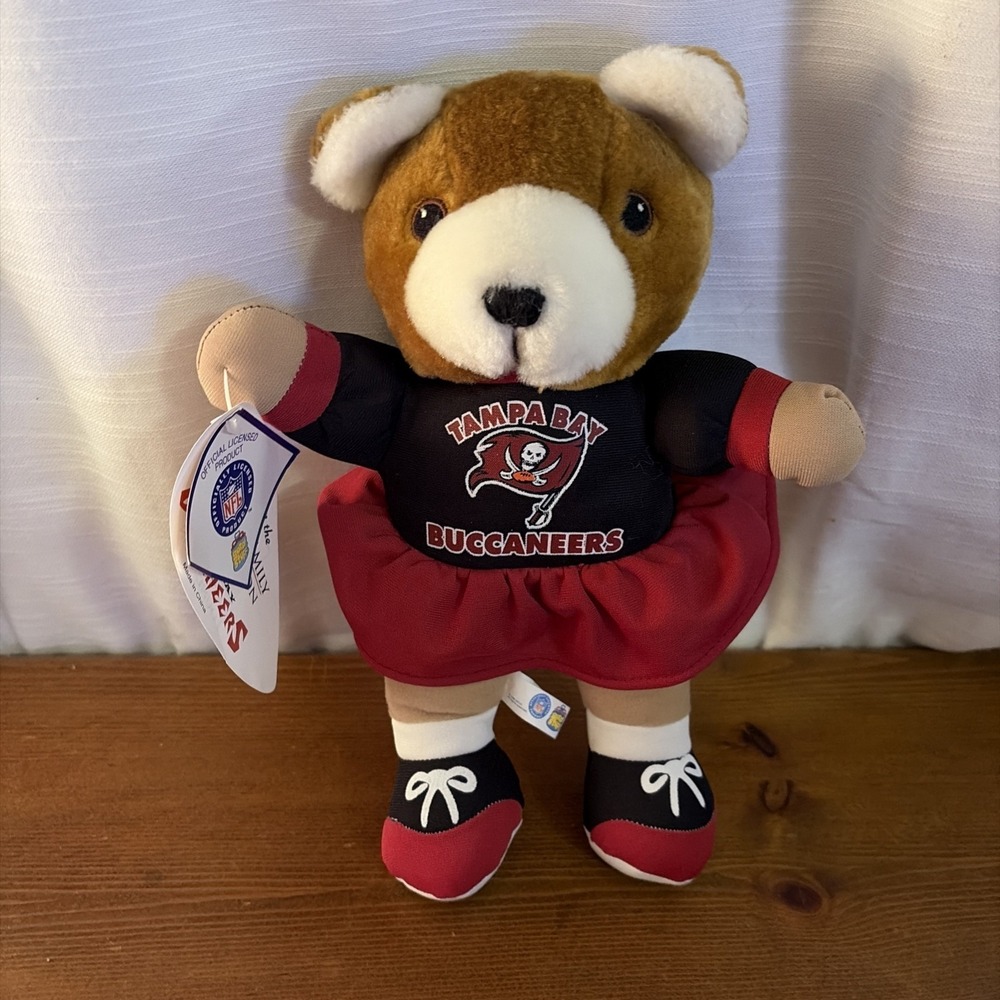 Vintage 1999 Tampa Bay Buccaneers Teddy Bear Cheerleader‎ 12 Inches Tall ~ NEW